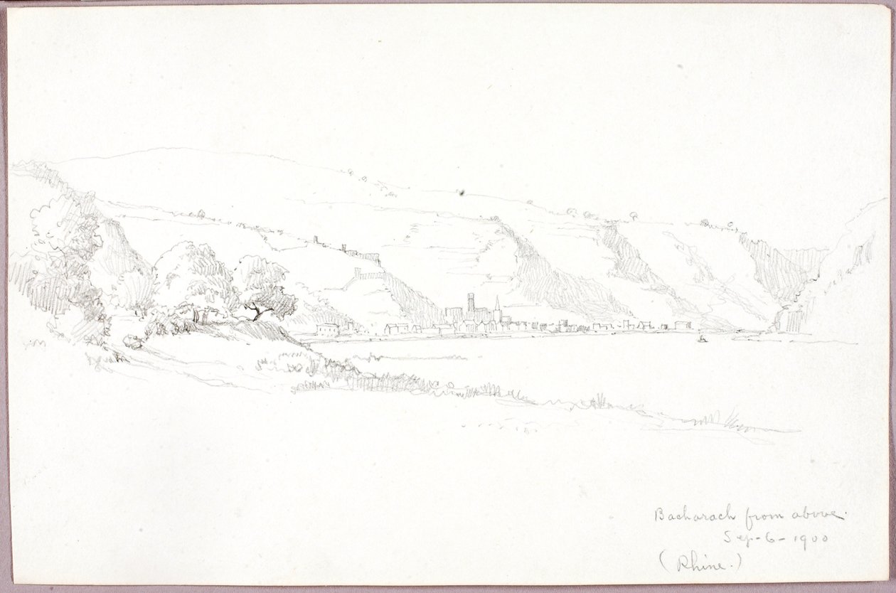 Bacharach vu du ciel (Rhin) - George Elbert Burr