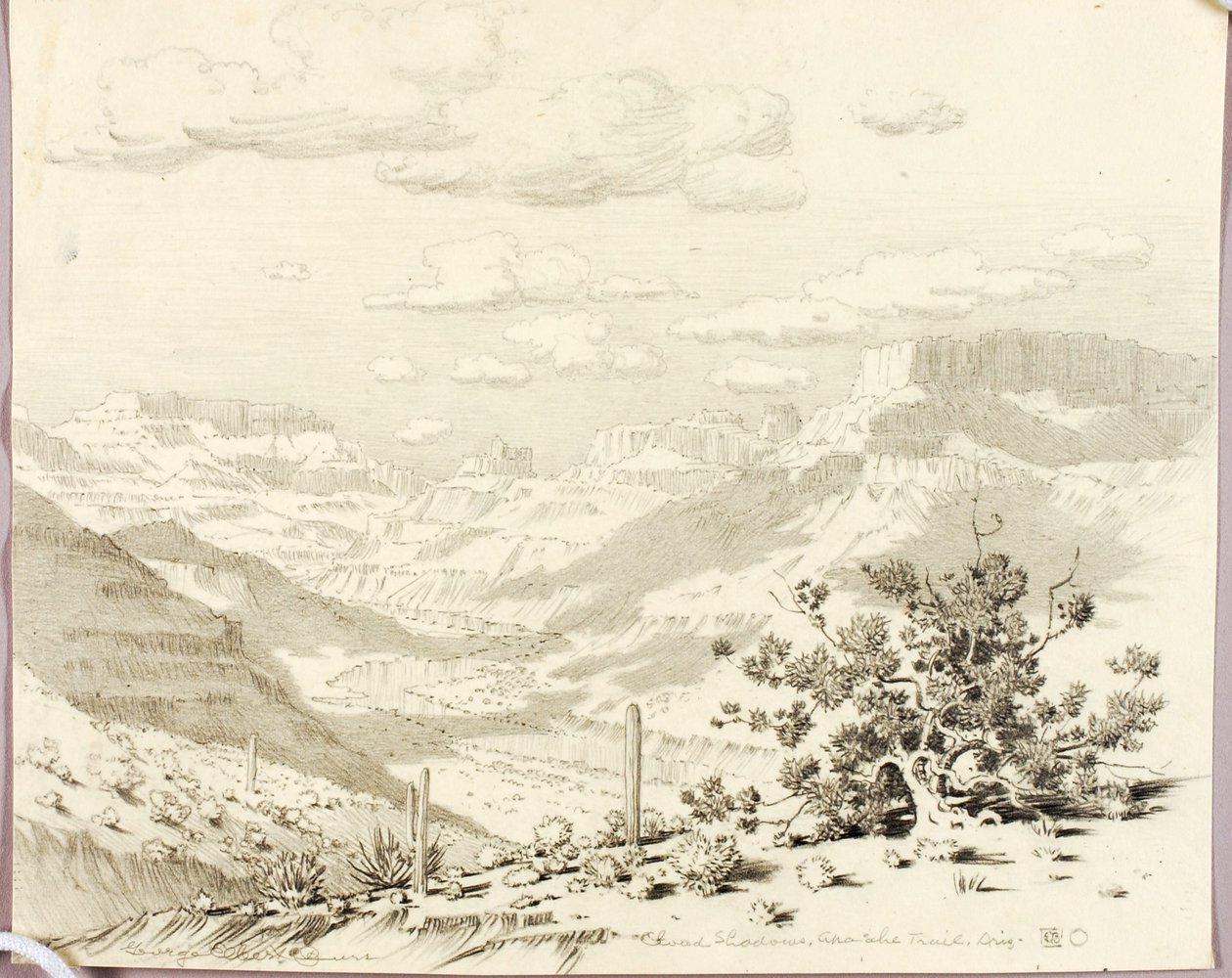 Ombres dans les nuages, Apache Trail, Arizona - George Elbert Burr