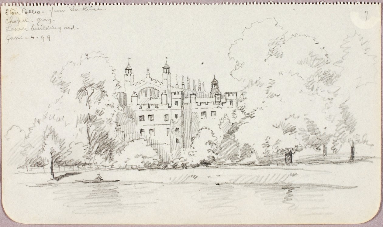 Eton College vu de la rivière - George Elbert Burr