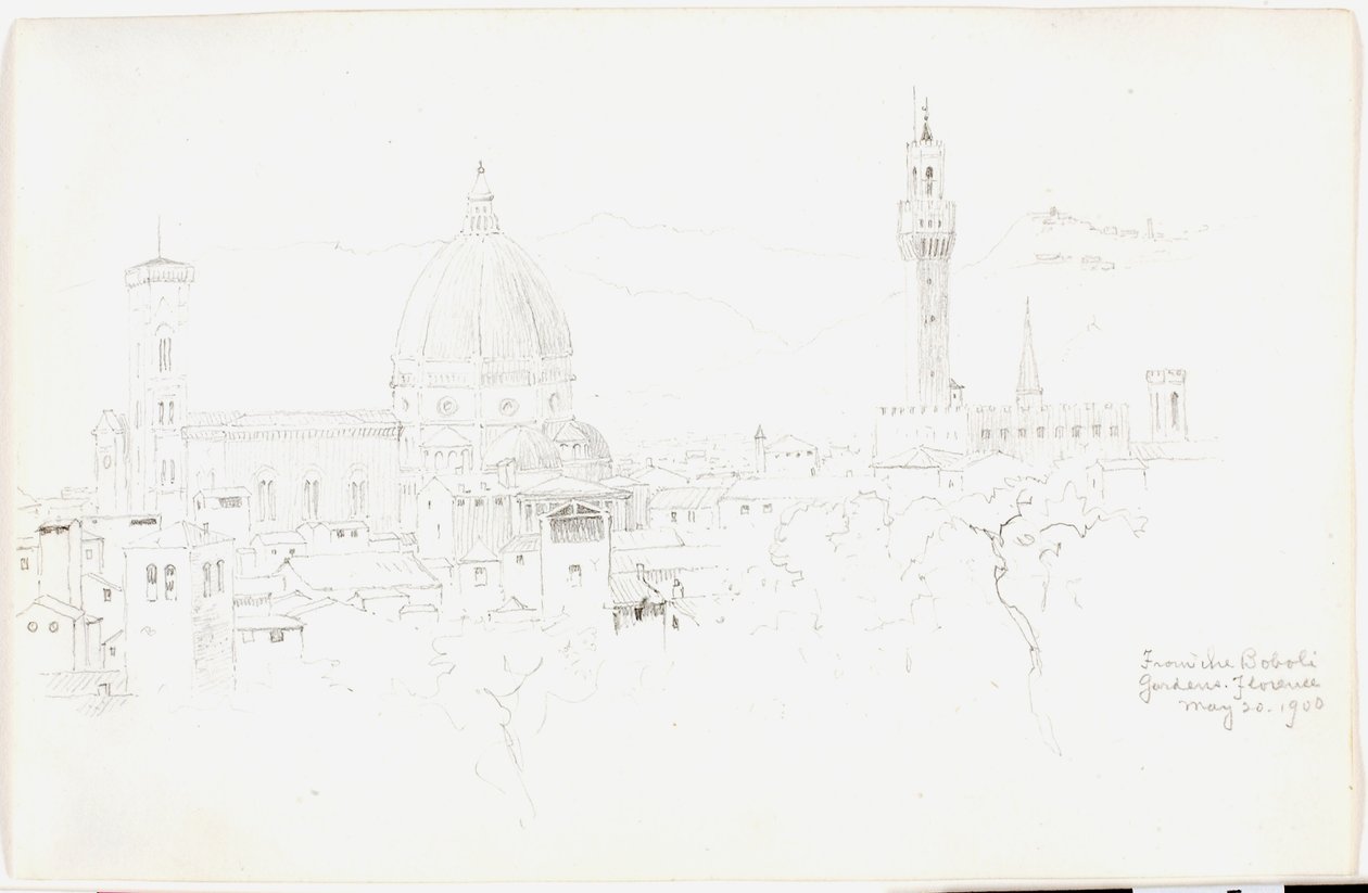 Depuis les jardins de Boboli, Florence - George Elbert Burr