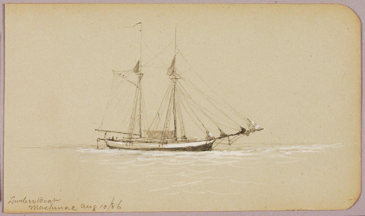Bateau de bois, Mackinac - George Elbert Burr