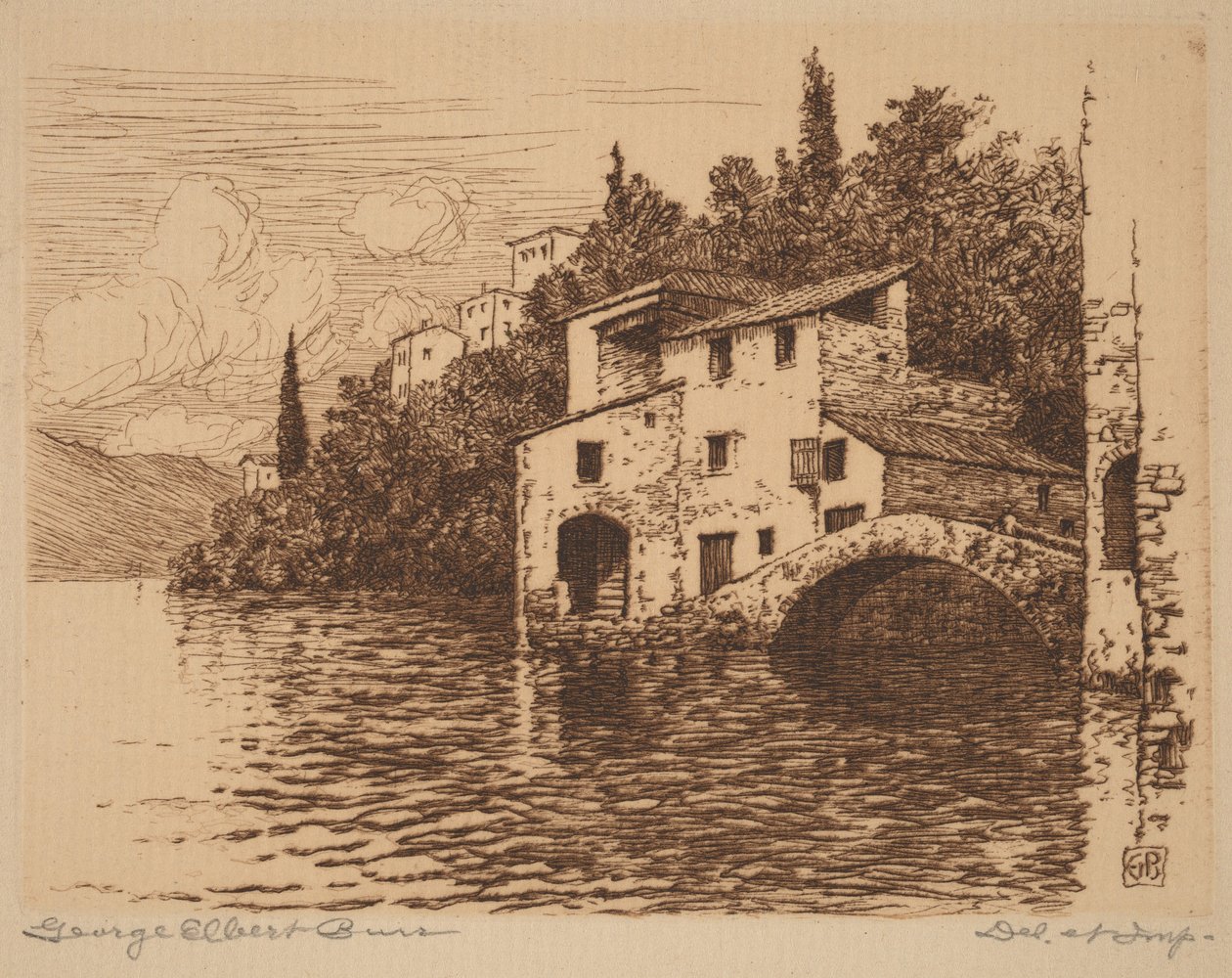 Sur le lac de Côme - George Elbert Burr