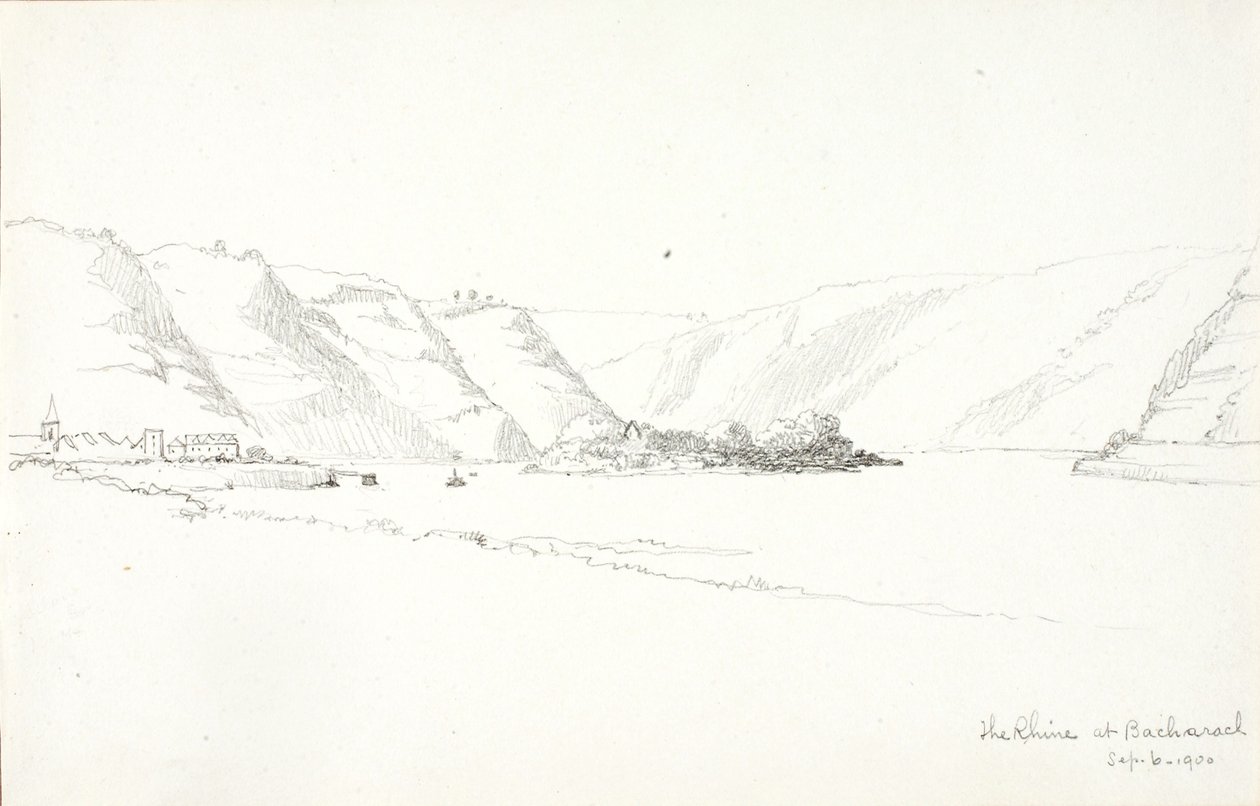 Le Rhin à Bacharach - George Elbert Burr