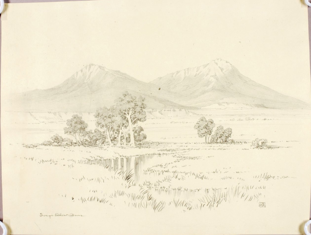 Sans titre (dessin de transfert pour Spanish Peaks [no. 2]) - George Elbert Burr
