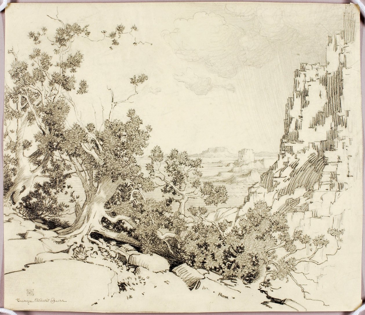 Sans titre (dessin par transfert pour *The Edge of the Desert, Arizona*) - George Elbert Burr