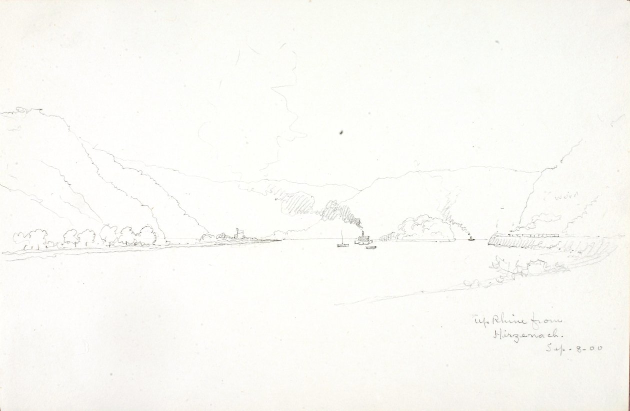 Remonter le Rhin depuis Hirzenach - George Elbert Burr