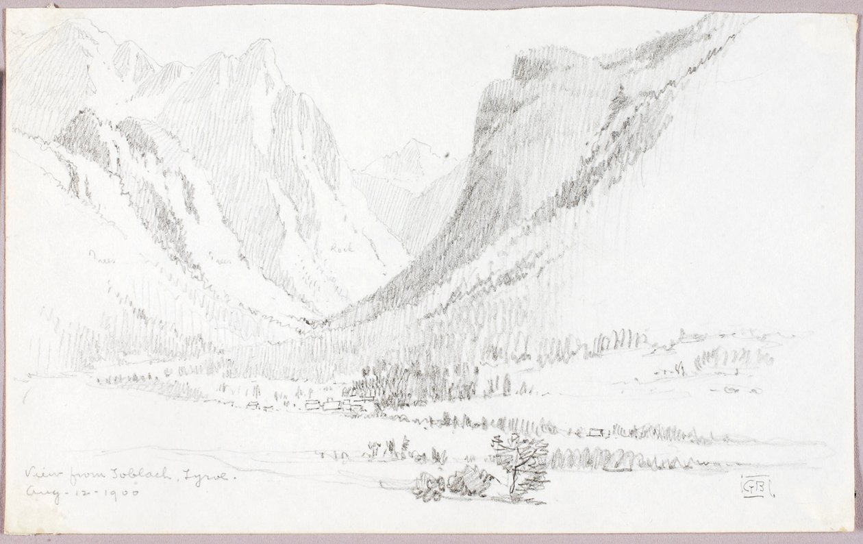 Vue de Toblach, Tyrol - George Elbert Burr
