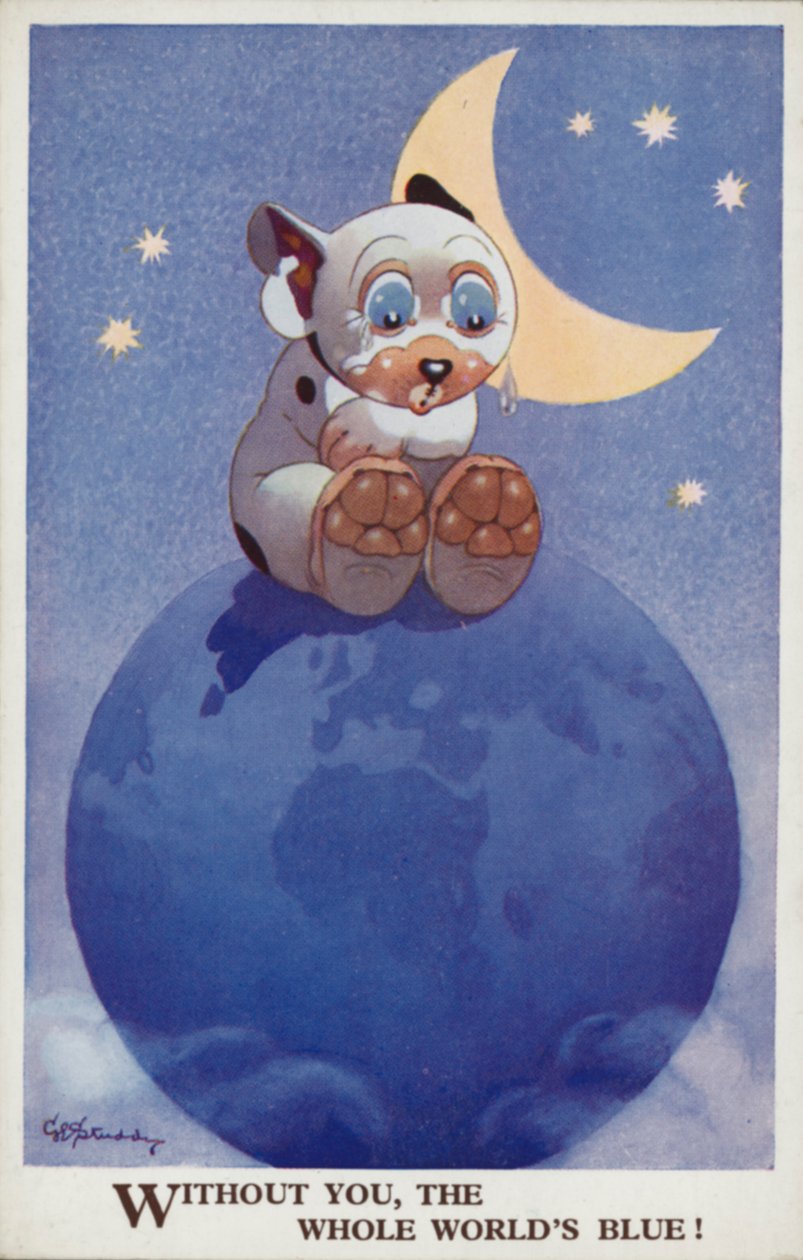 Sans toi, le monde entier est bleu (lithographie couleur) - George Ernest (after) Studdy