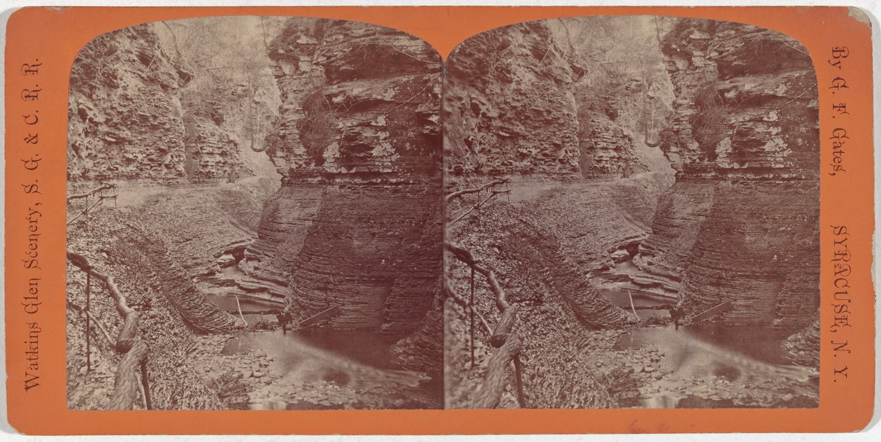 Paysage de Watkins Glen, Gorge en spirale - George F. Gates