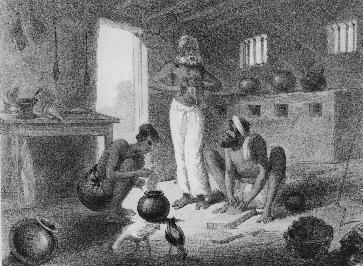 Notre cuisine, c.1858 (lithographie) - George Francklin (after) Atkinson