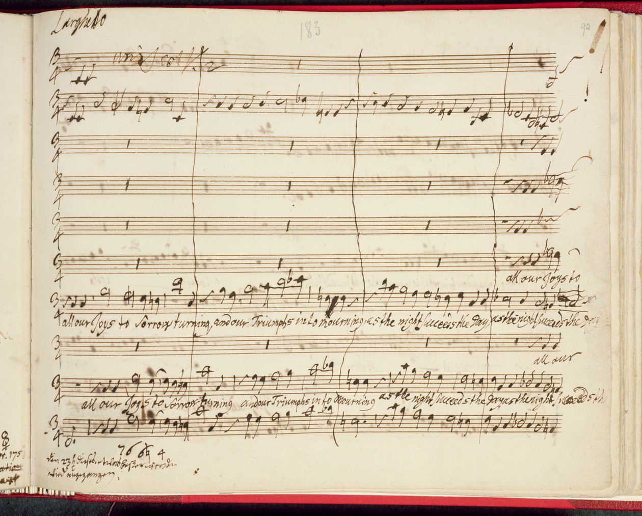 Partition originale du dernier oratorio de Haendel, Jephtha - George Frederick Handel