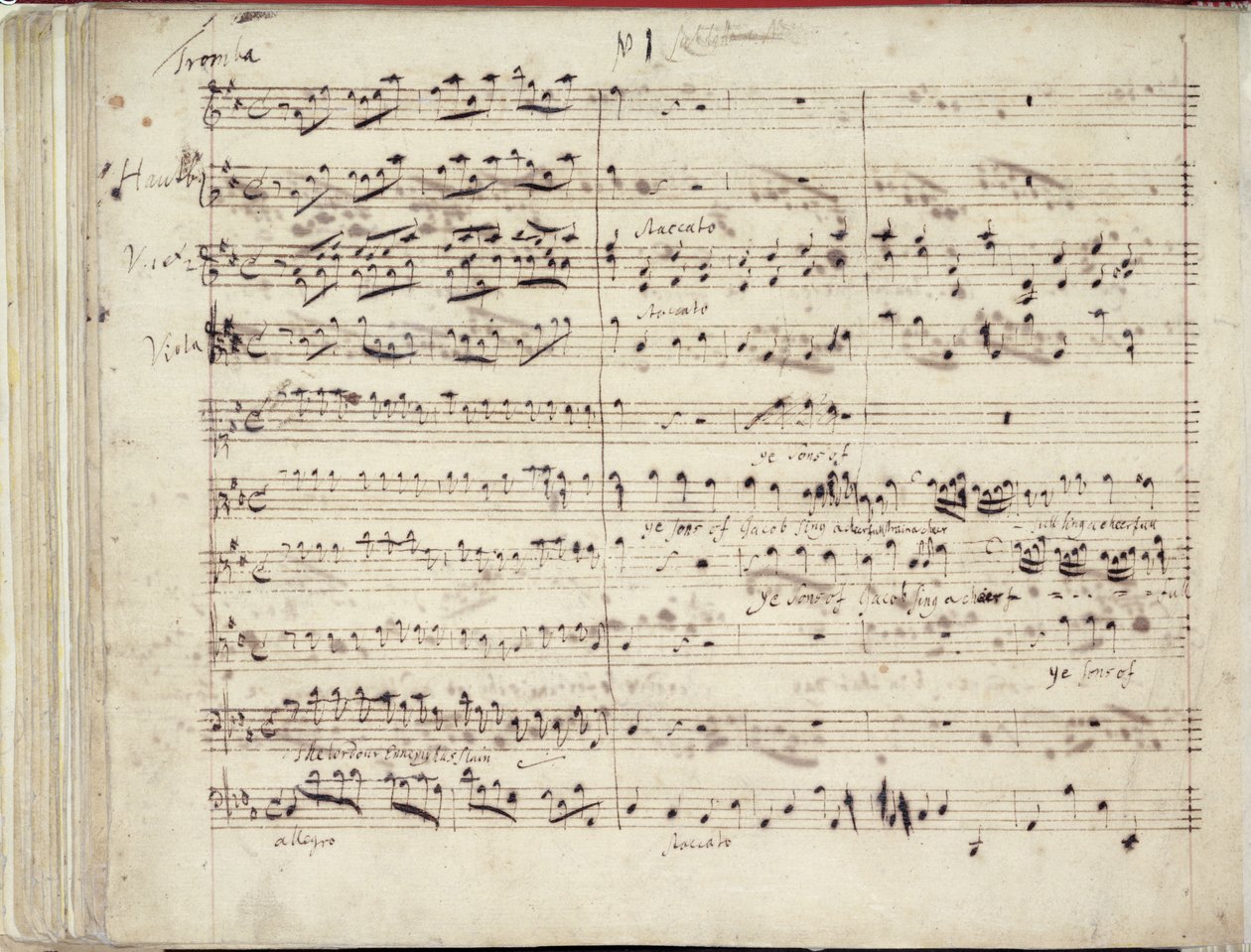 Une des deux pages du manuscrit de l