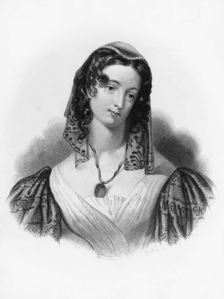 Inez, illustration du Pèlerinage de Childe Harold, poème narratif de George Gordon Byron (1788-1824), gravure - George Gordon Byron