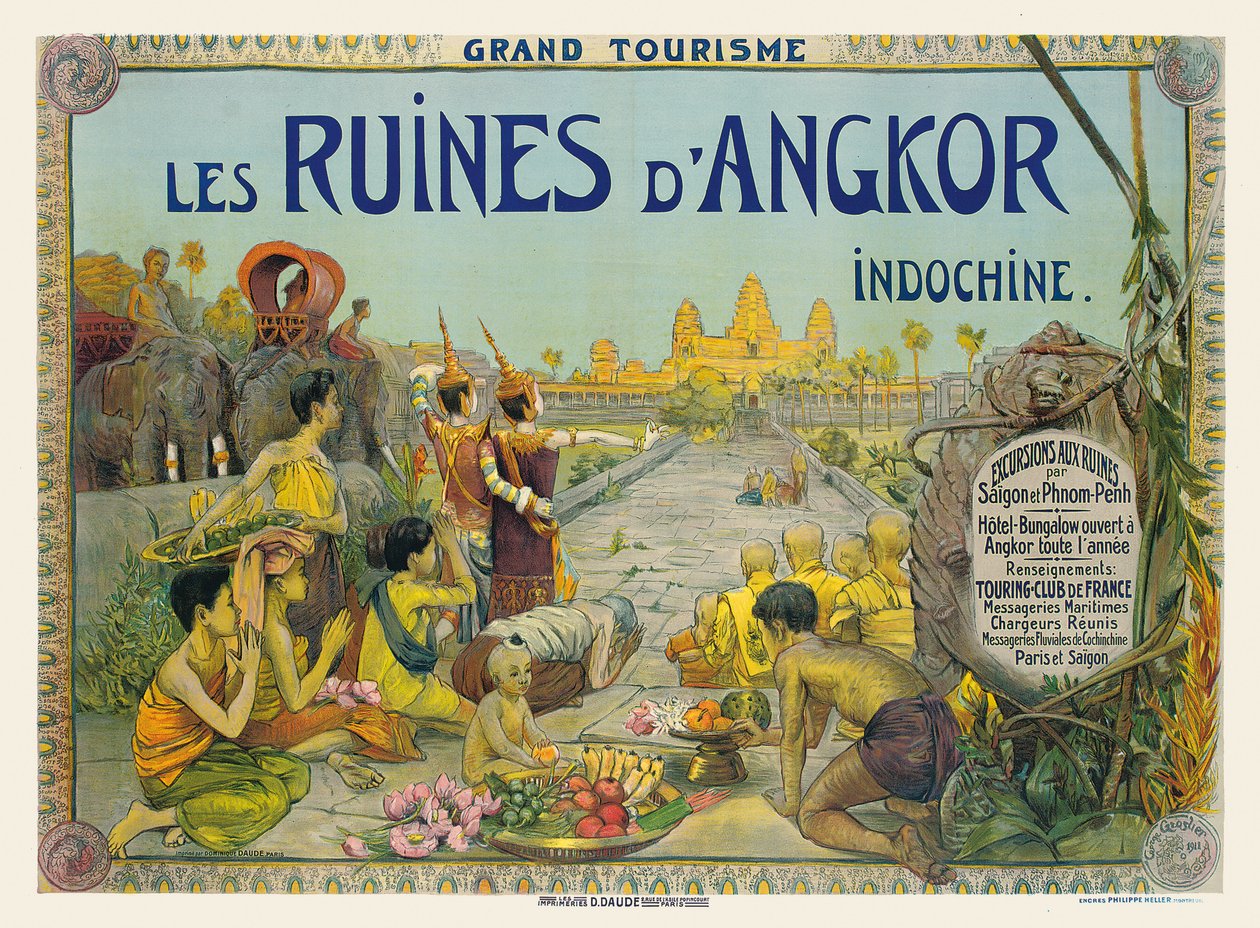 Affiche française faisant la publicité des Temples d