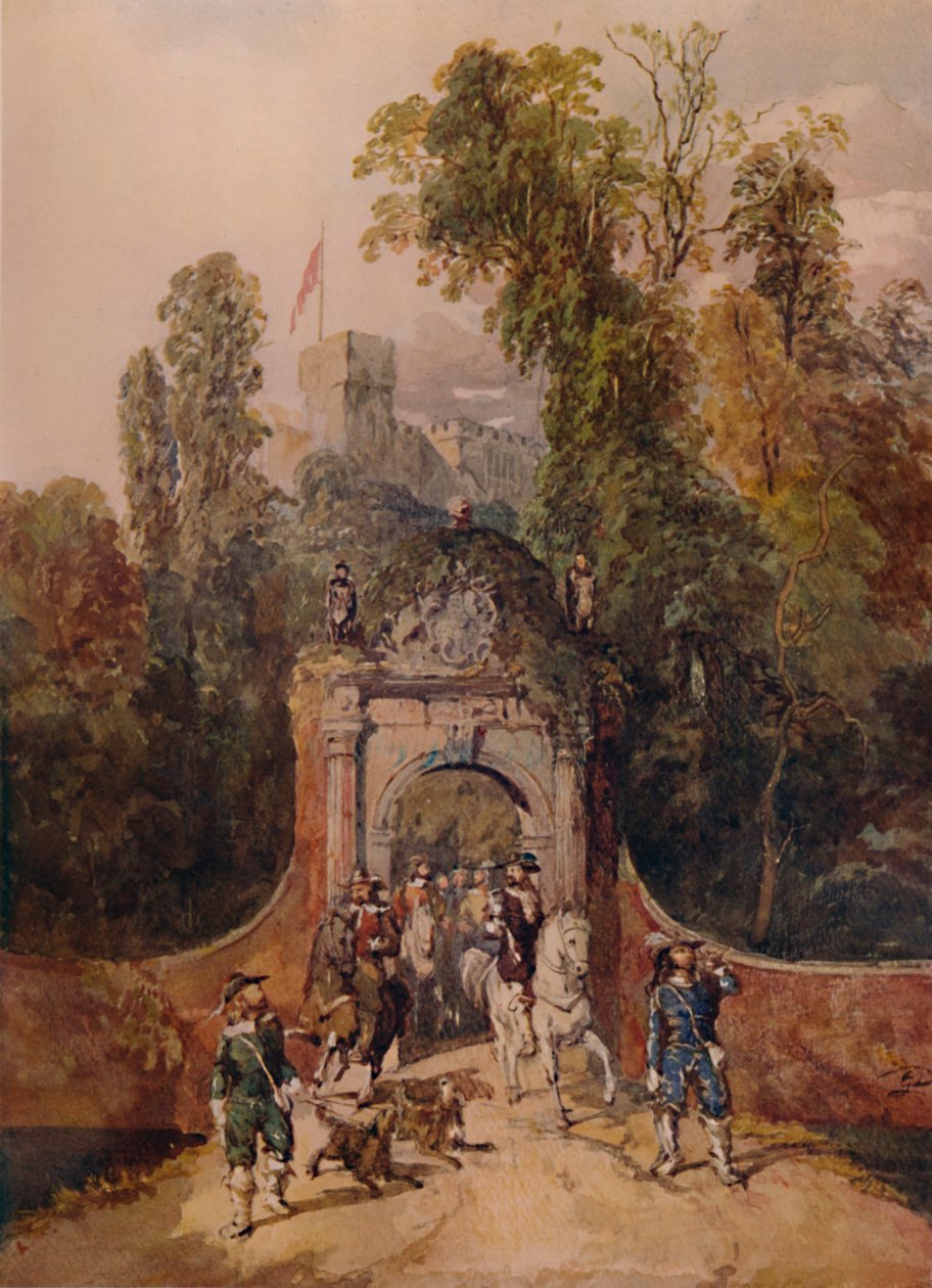 Une partie de fauconnerie se préparant, 19e siècle, 1935 - George Haydock Dodgson