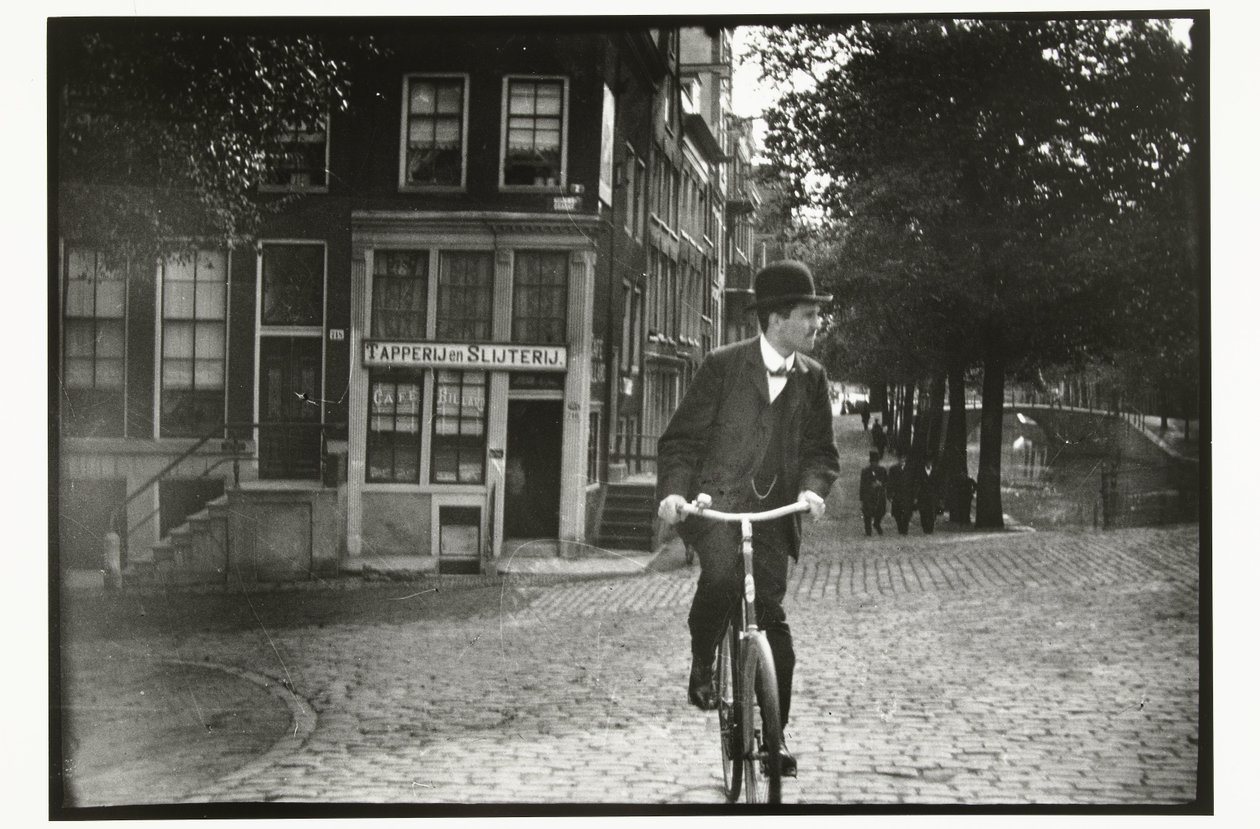 Cycliste sur le Keizersgracht à Amsterdam - George Hendrik Breitner