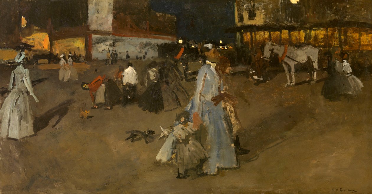 Soirée sur la place du Dam à Amsterdam - George Hendrik Breitner