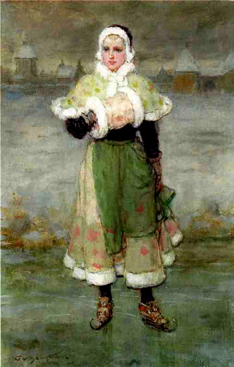Un patineur hollandais - George Henry Boughton