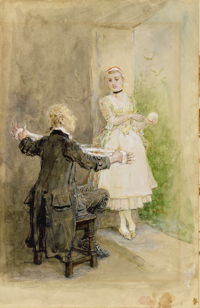 Ichabod Crane et Katrin Van Tassel, vers 1893 - George Henry Boughton