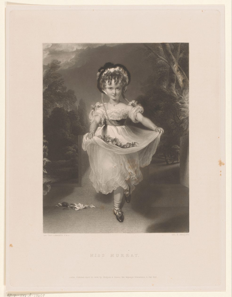 Portrait de Louisa Georgina Augusta Anne Murray, Miss Murray - George Henry Phillips