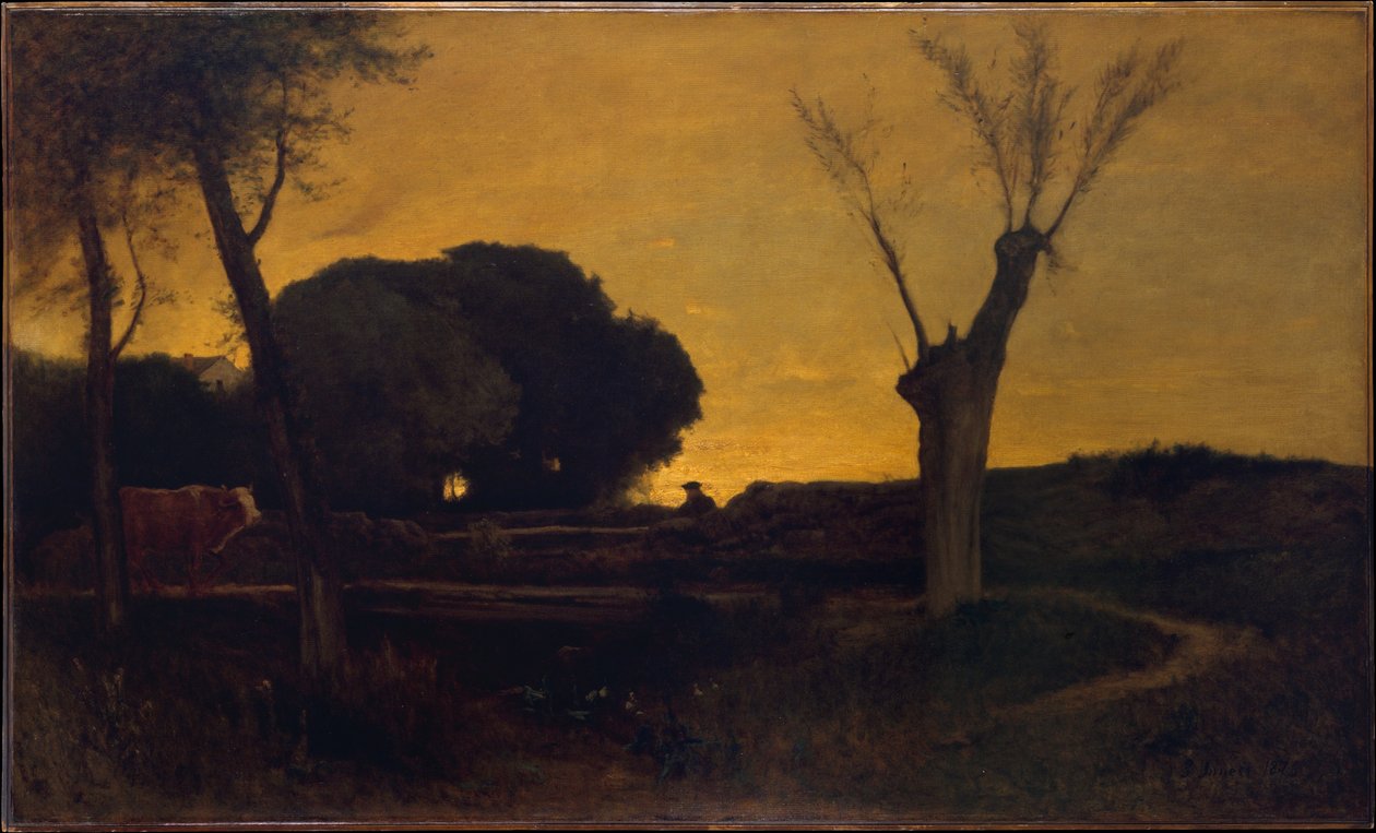 Une soirée à Medfield, dans le Massachusetts - George Inness