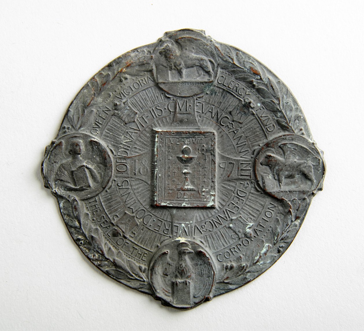 Sceau pour le Queen Victoria Clergy Fund (cuivre) - George James Frampton