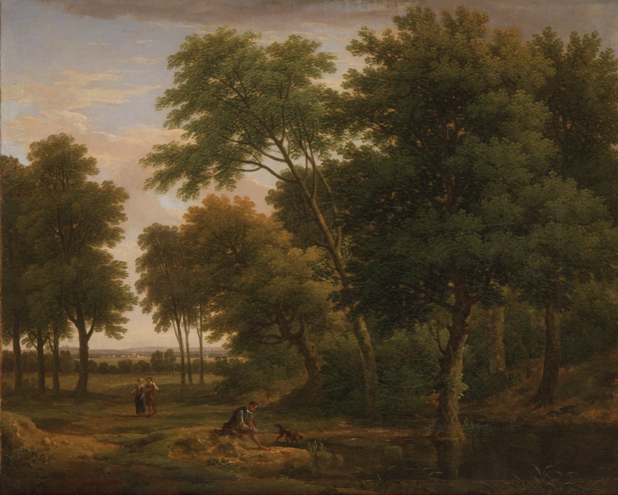 Paysage boisé avec figures, vers 1745 (huile sur toile) - George Lambert