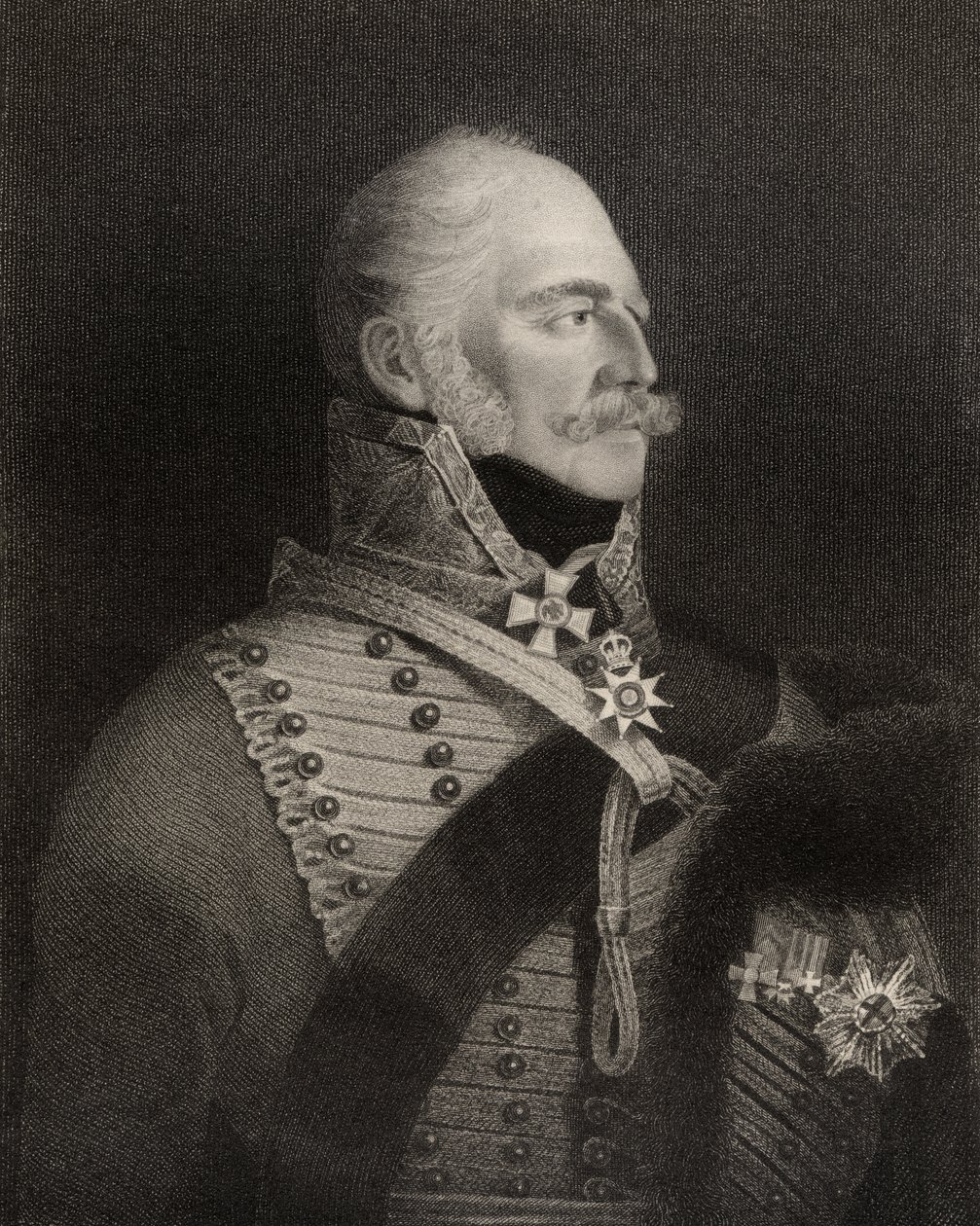Prince Ernest Augustus, Duc de Cumberland et Roi de Hanovre, gravé par H.R. Cook, de 