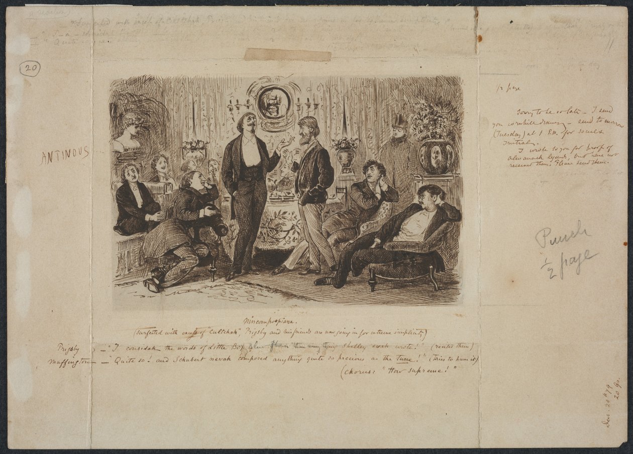 "Nincompoopiana," illustration pour Punch - George Louis Palmella Busson Du Maurier