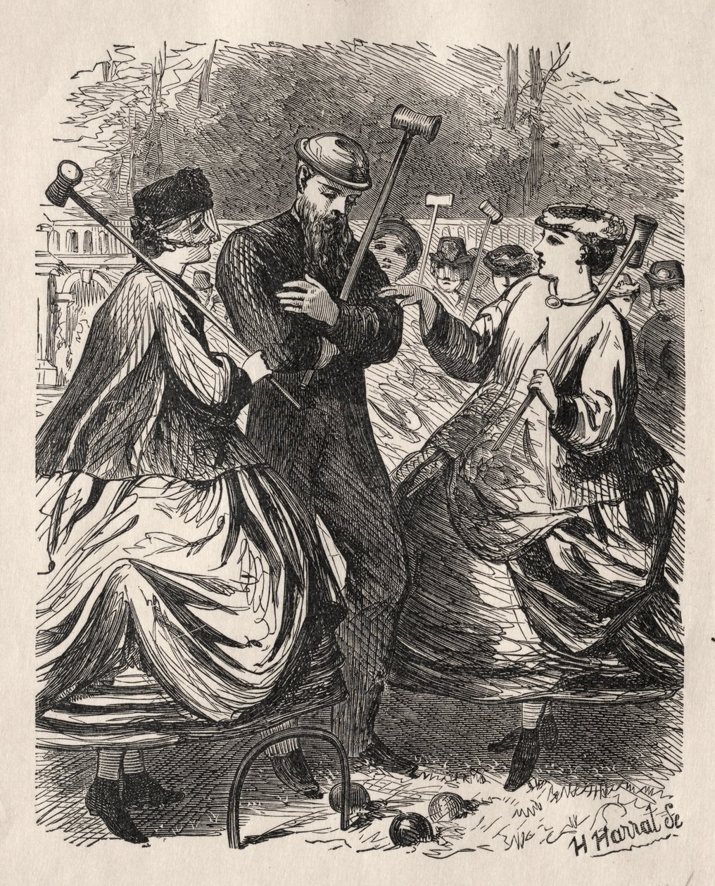 Notre partie de croquet - George Louis Palmella Busson Du Maurier