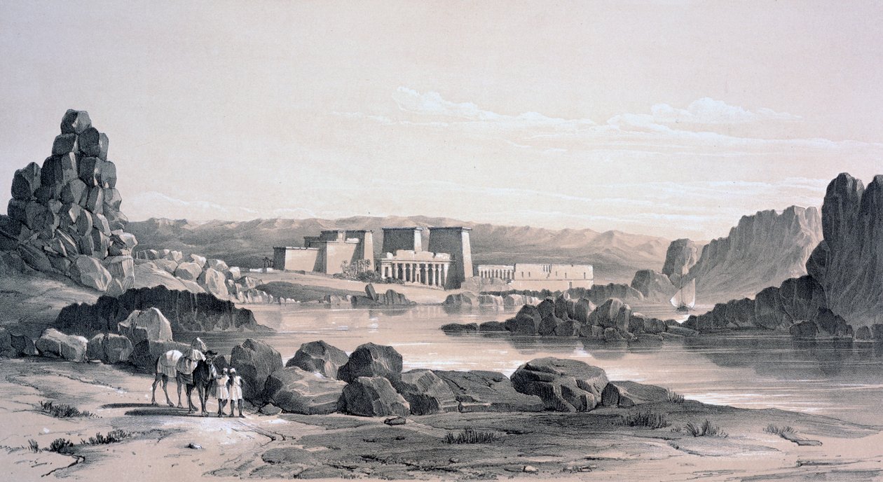 Philae, regardant vers le sud, Égypte, 1843 - George Moore