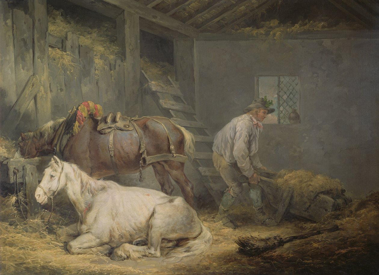 Chevaux dans une écurie, 1791 - George Morland