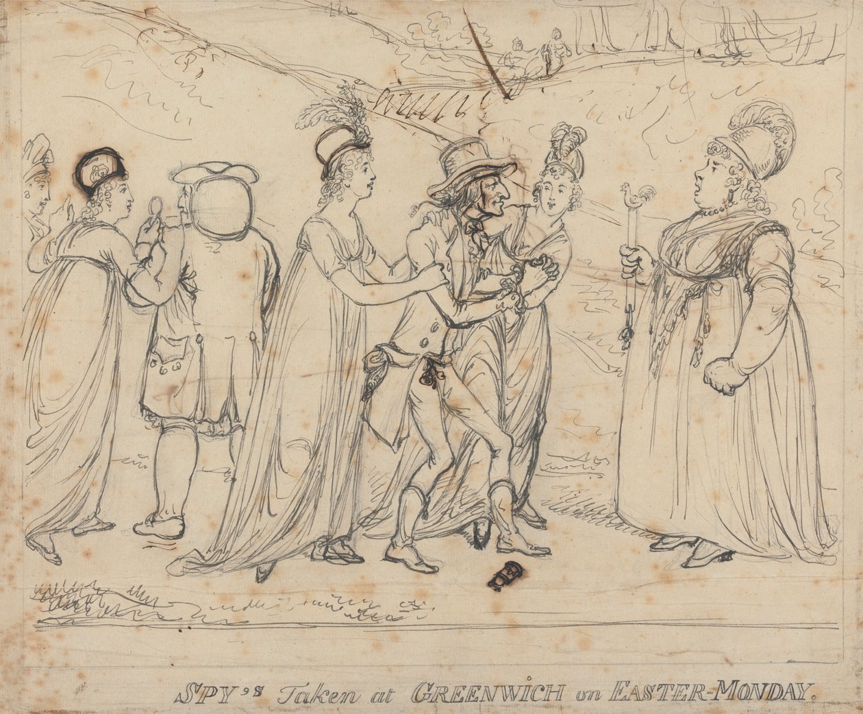 Espions pris à Greenwich le lundi de Pâques - George Moutard Woodward