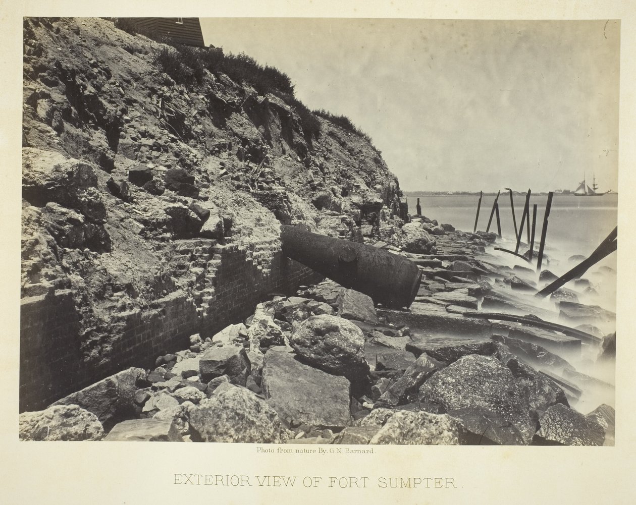 Vue extérieure de Fort Sumpter - George N. Barnard