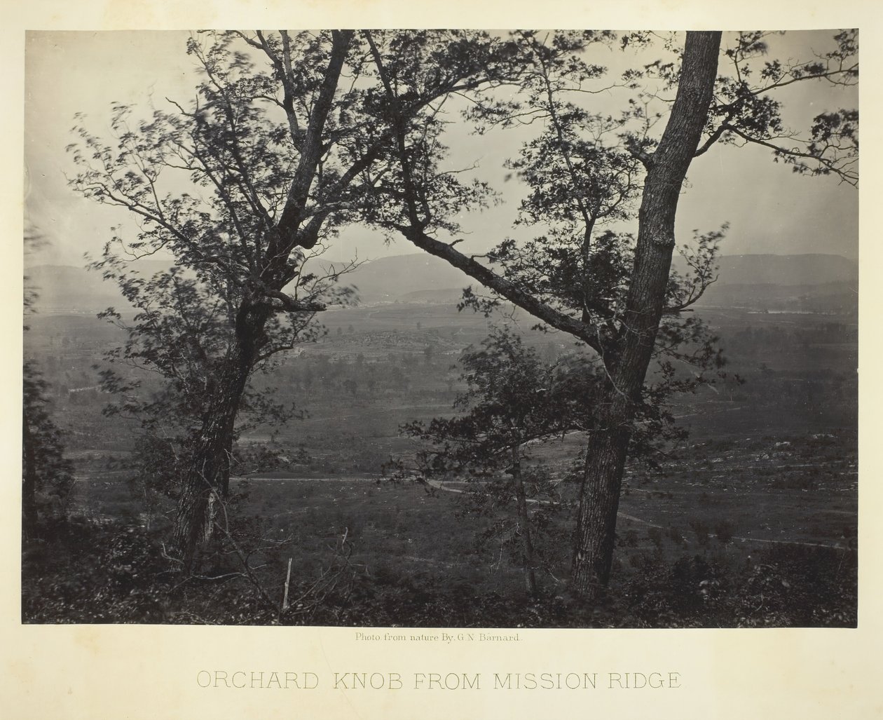 Orchard Knob depuis Mission Ridge - George N. Barnard