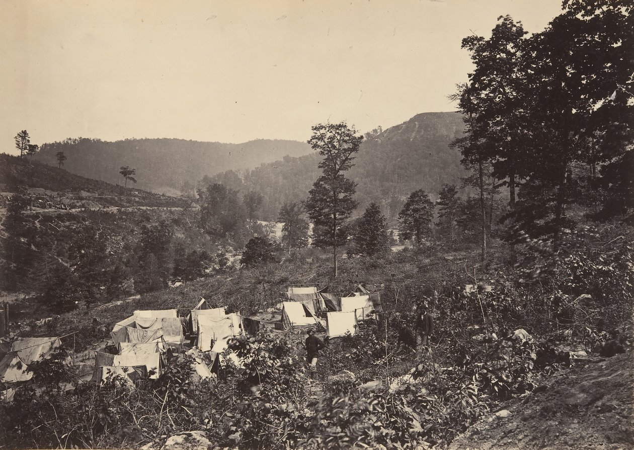 Passage dans la chaîne de Raccoon, Whiteside No. 2, années 1860 - George N. Barnard