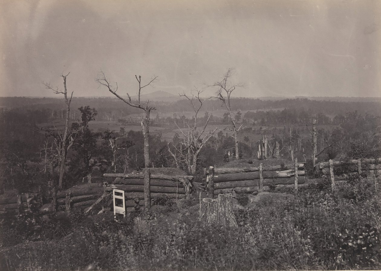 Vue de la montagne Kenesaw, Géorgie, années 1860 - George N. Barnard