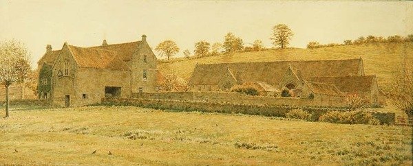 La vieille grange dîmière et la ferme près de Bradford-on-Avon - George Price Boyce