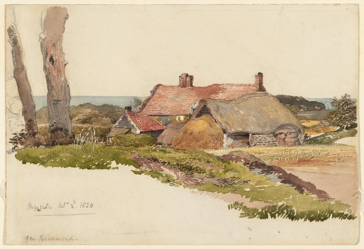 Une ferme près de la mer à Margate, dans le Kent - George Richmond