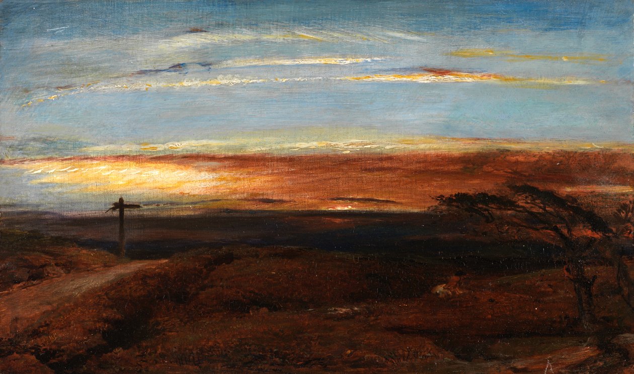 Paysage au coucher du soleil - George Richmond