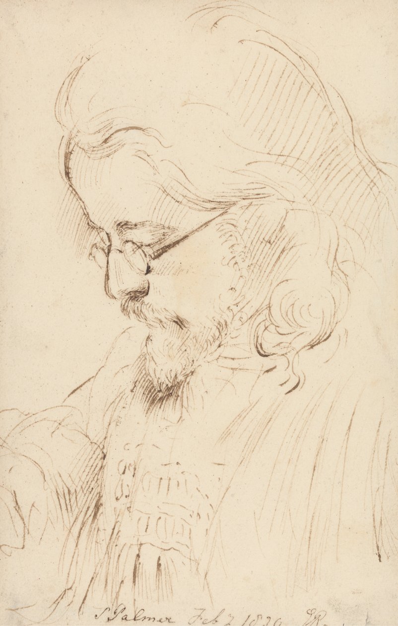 Portrait de Samuel Palmer, tête et épaules - George Richmond
