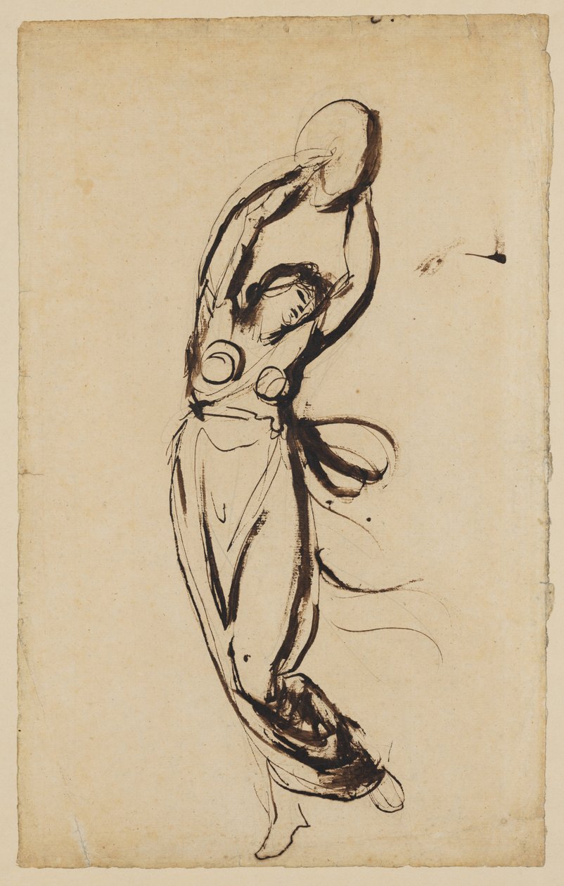 Une nymphe dansant avec un tambourin - George Romney