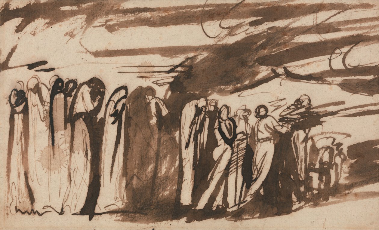Une procession des damnés : étude pour « L