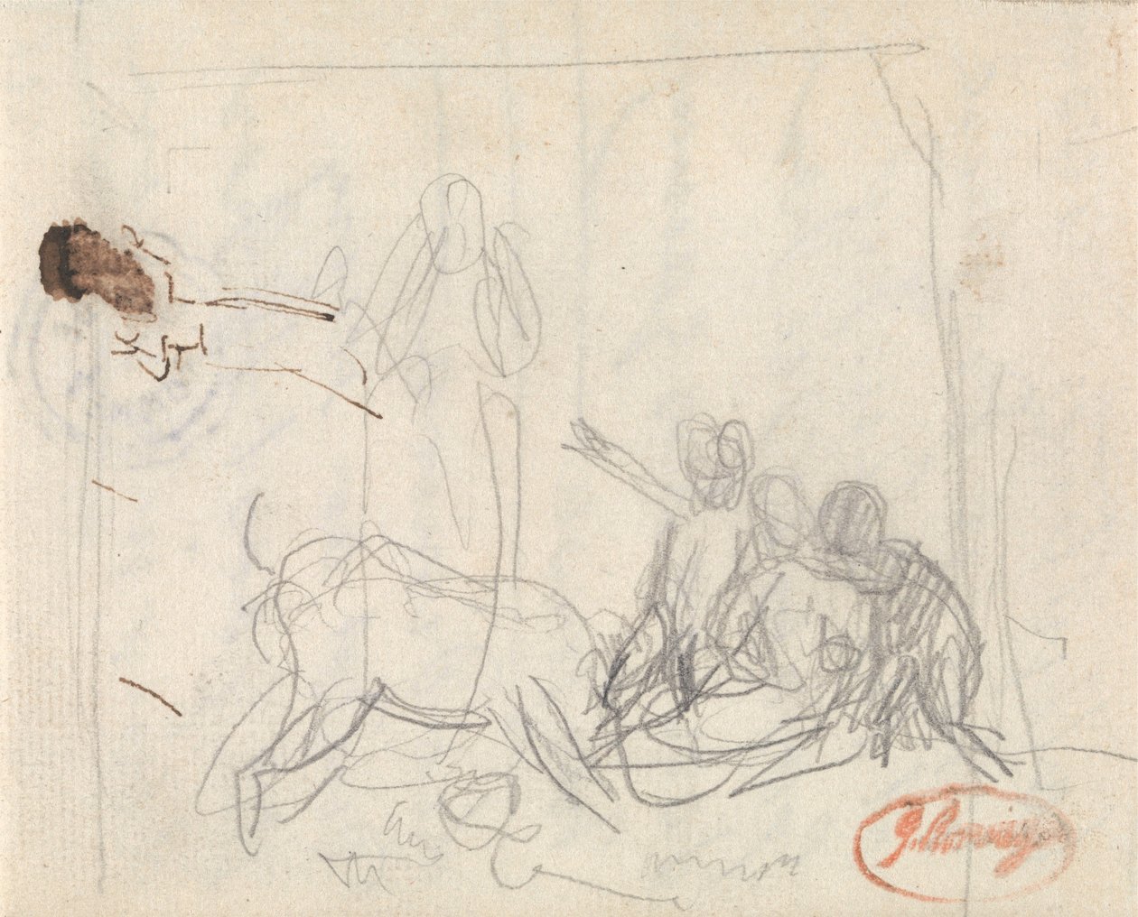 Des enfants et une chèvre - George Romney
