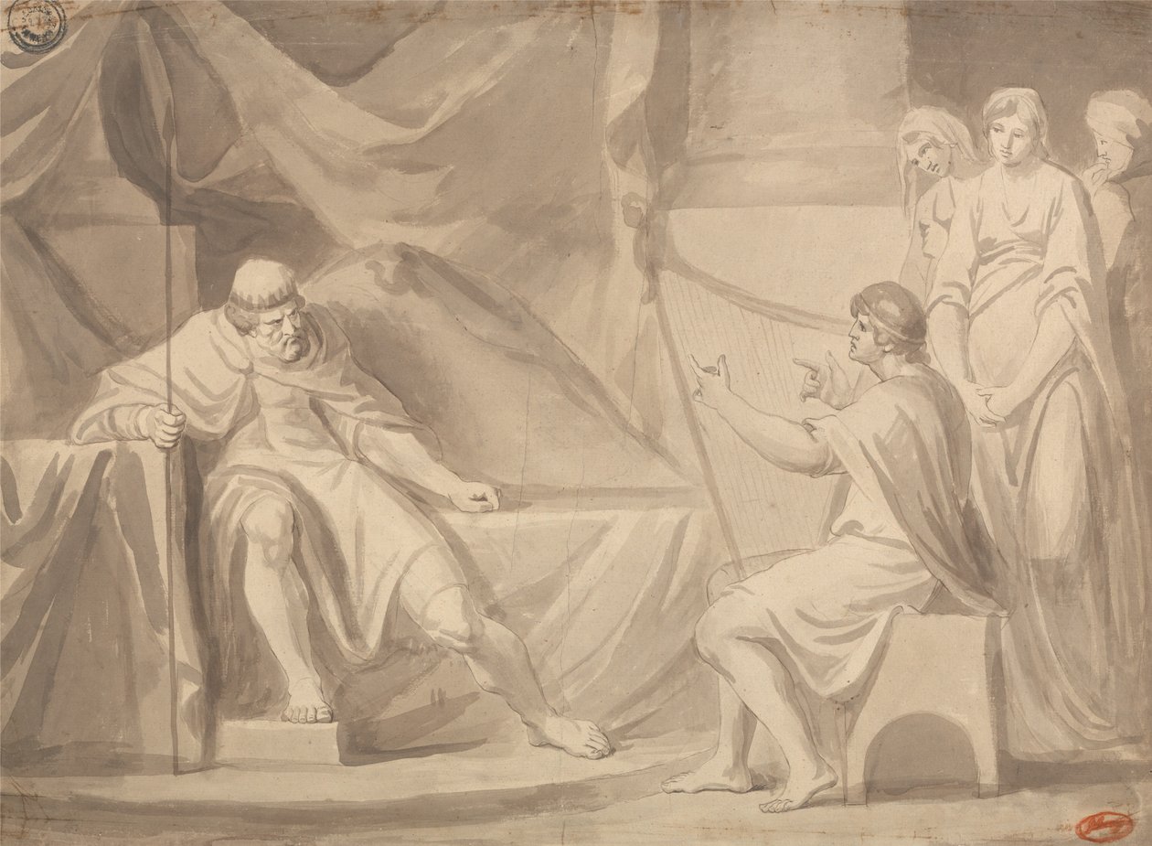 David avant Saül - George Romney