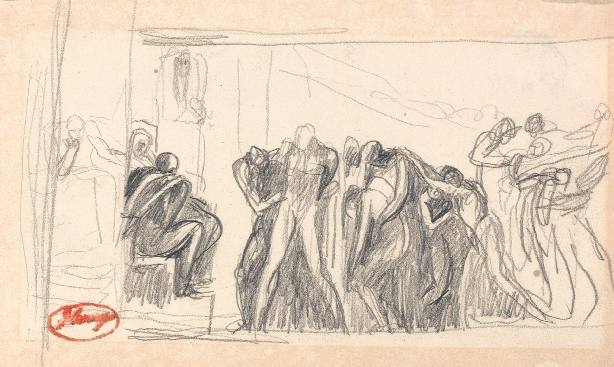 Composition figurative ; Prisonnier devant un juge - George Romney