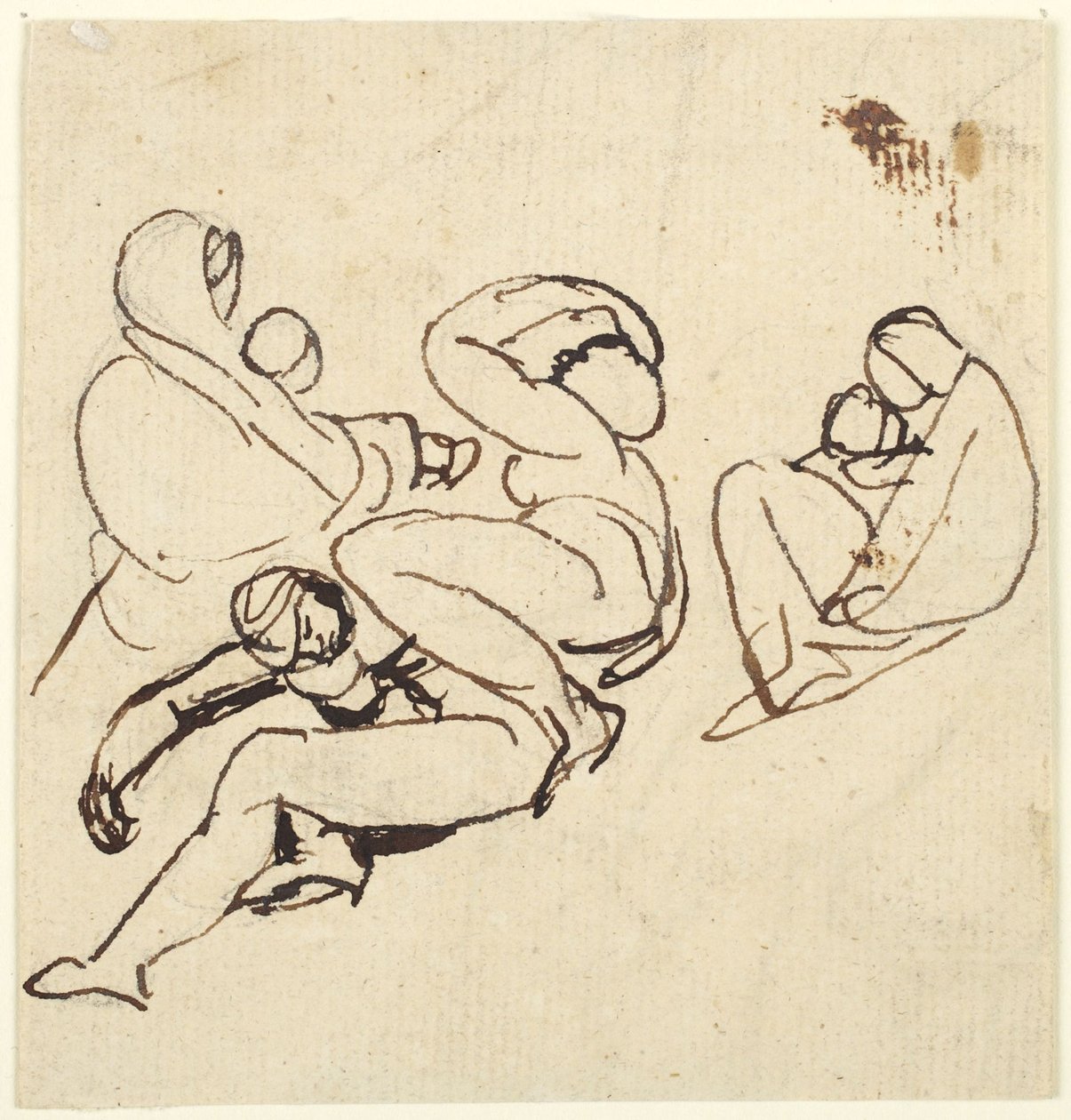 Études de figures représentant des femmes et des enfants en détresse - George Romney