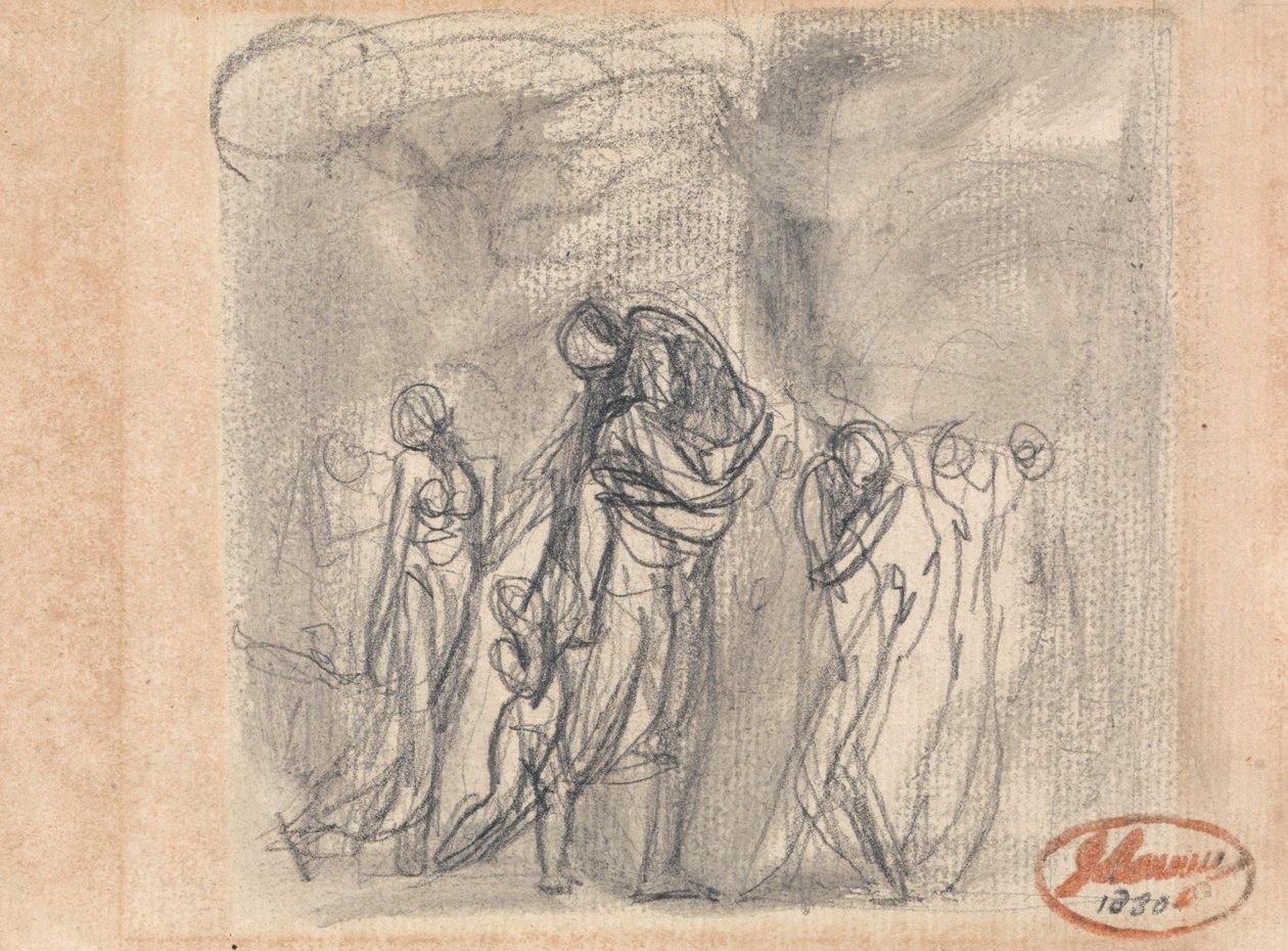 Groupe de personnages en fuite - George Romney
