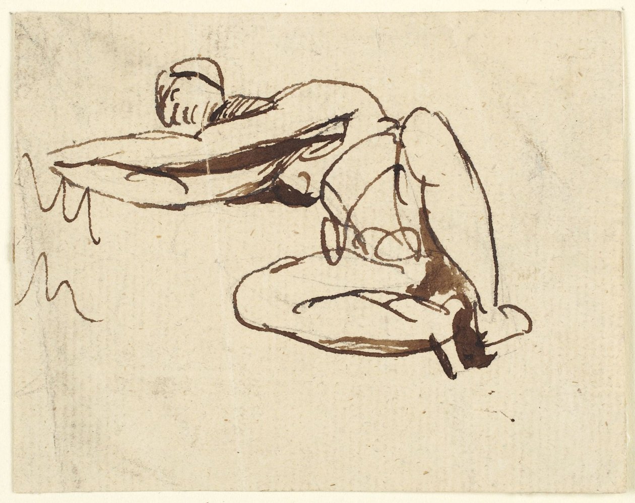 Personnage allongé - George Romney