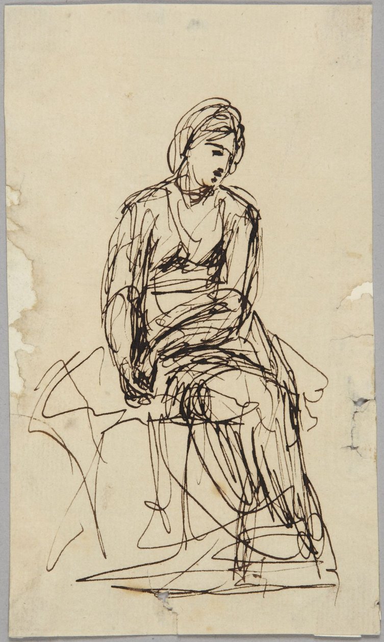 Figure féminine assise - George Romney